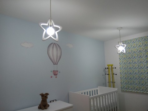 Lampe suspendue Étoile Blanche