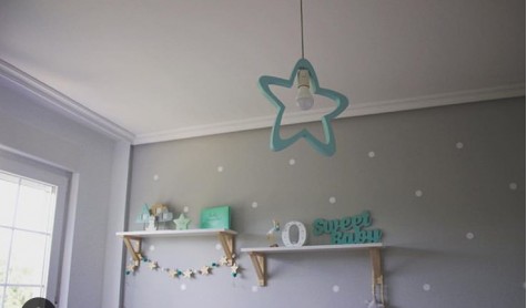 Lampe suspendue Étoile Menthe