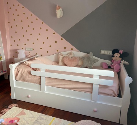 Lit gigogne Gondole avec barrière de lit