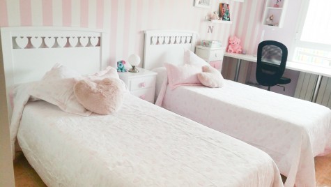 Chambre enfant Coeurs jumelle