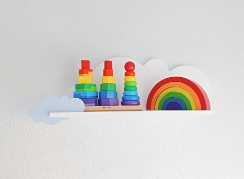 Etagère enfant Nuage Bleu