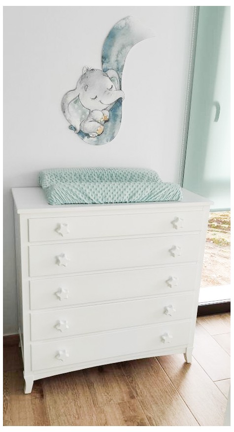 Commode enfant 5 tiroirs - Poignée étoiles