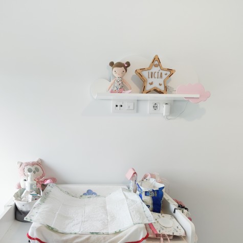 Étagère nuage finition rose