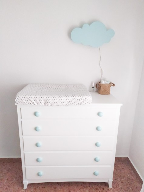 Applique nuage menthe