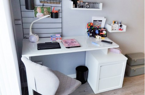 Bureau ado avec module côté droit d´une cliente