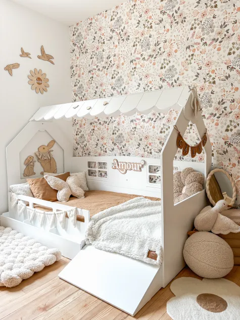 Lit Montessori cabane avec rangement