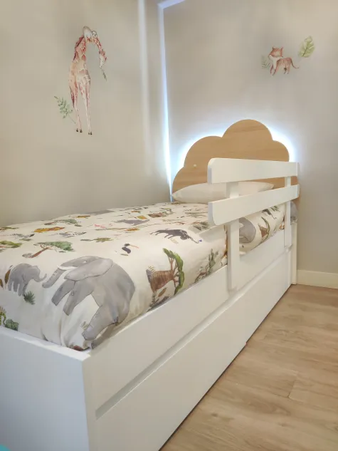 Lit gigogne Blanc ado  – bas