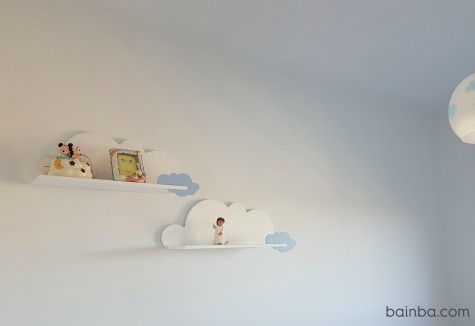 Étagère enfant Nuage en couleur bleu